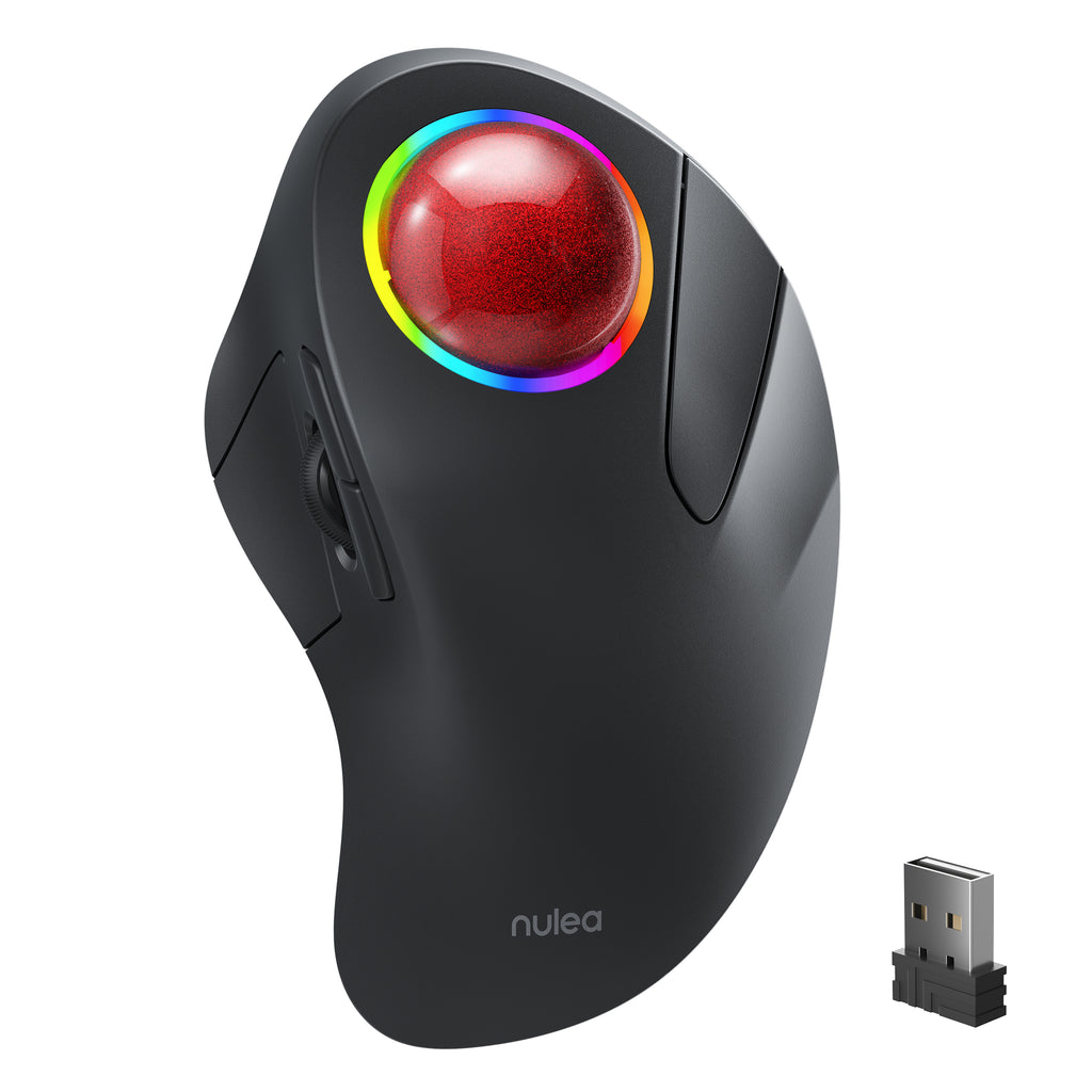 Nulea M505 Wireless Trackball Mouse-RGB Backlight
