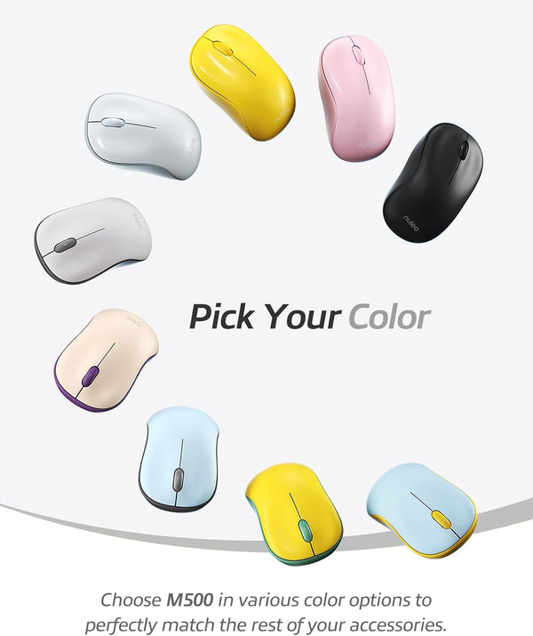 Nulea 2.4G Bluetooth Mouse Dual Mode-Yellow Purple