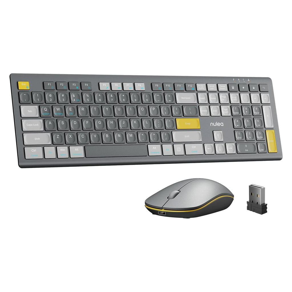 Nulea KM74 Wireless Keyboard and Mouse Combo
