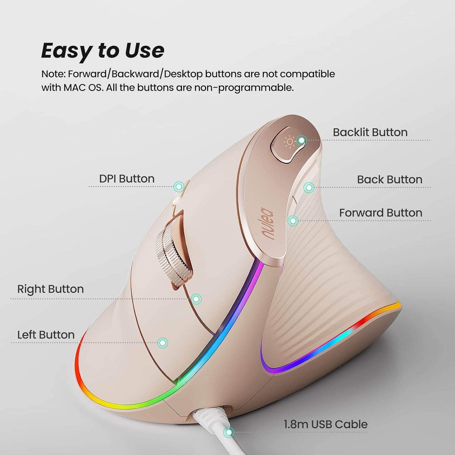Neulea Mouse Nulea M504 Wired Vertical Mouse – nulea offical