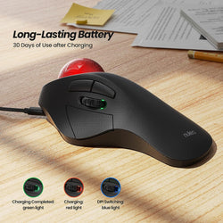 Collection of Nulea M505 Wireless Trackball Mouse-RGB Backlight in a gallery layout