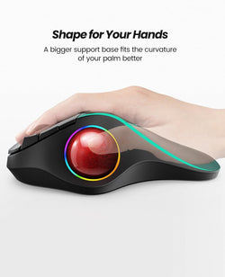 Collection of Nulea M507 Wireless Trackball Mouse in a gallery layout