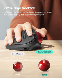 Collection of Nulea M507 Wireless Trackball Mouse in a gallery layout