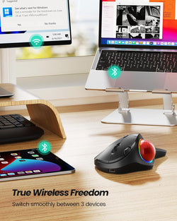 Collection of Nulea M507 Wireless Trackball Mouse in a gallery layout