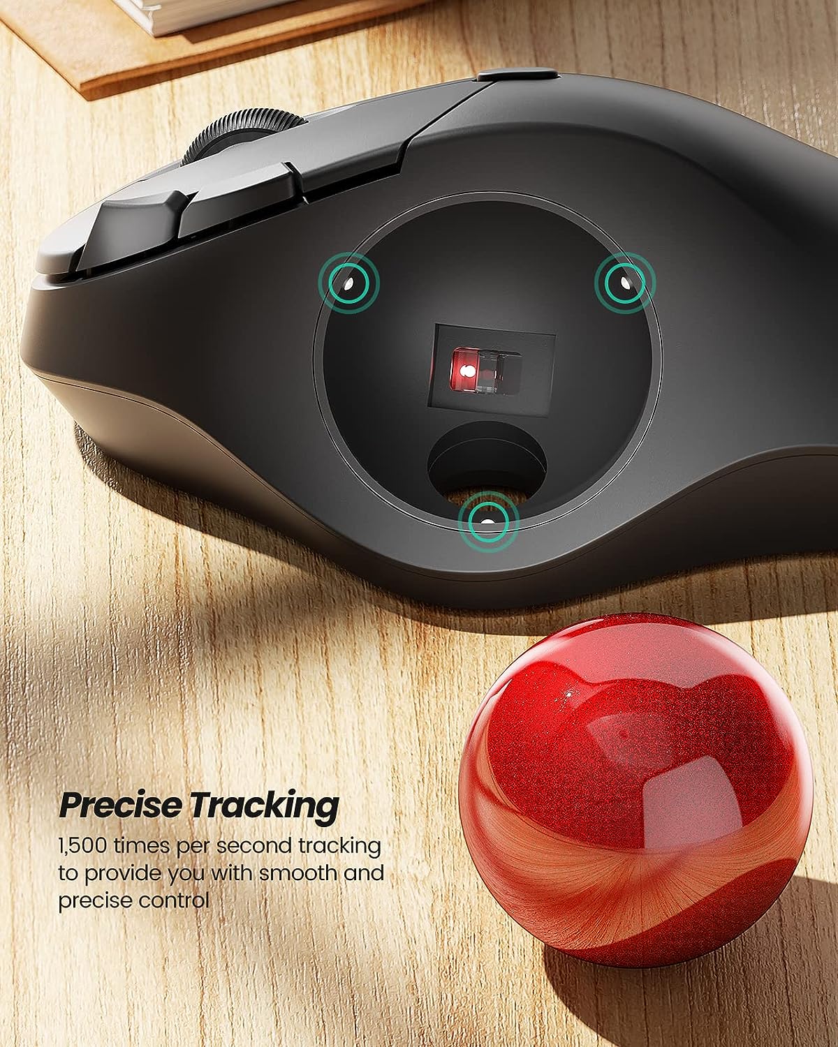 Collection of Nulea M507 Wireless Trackball Mouse in a gallery layout