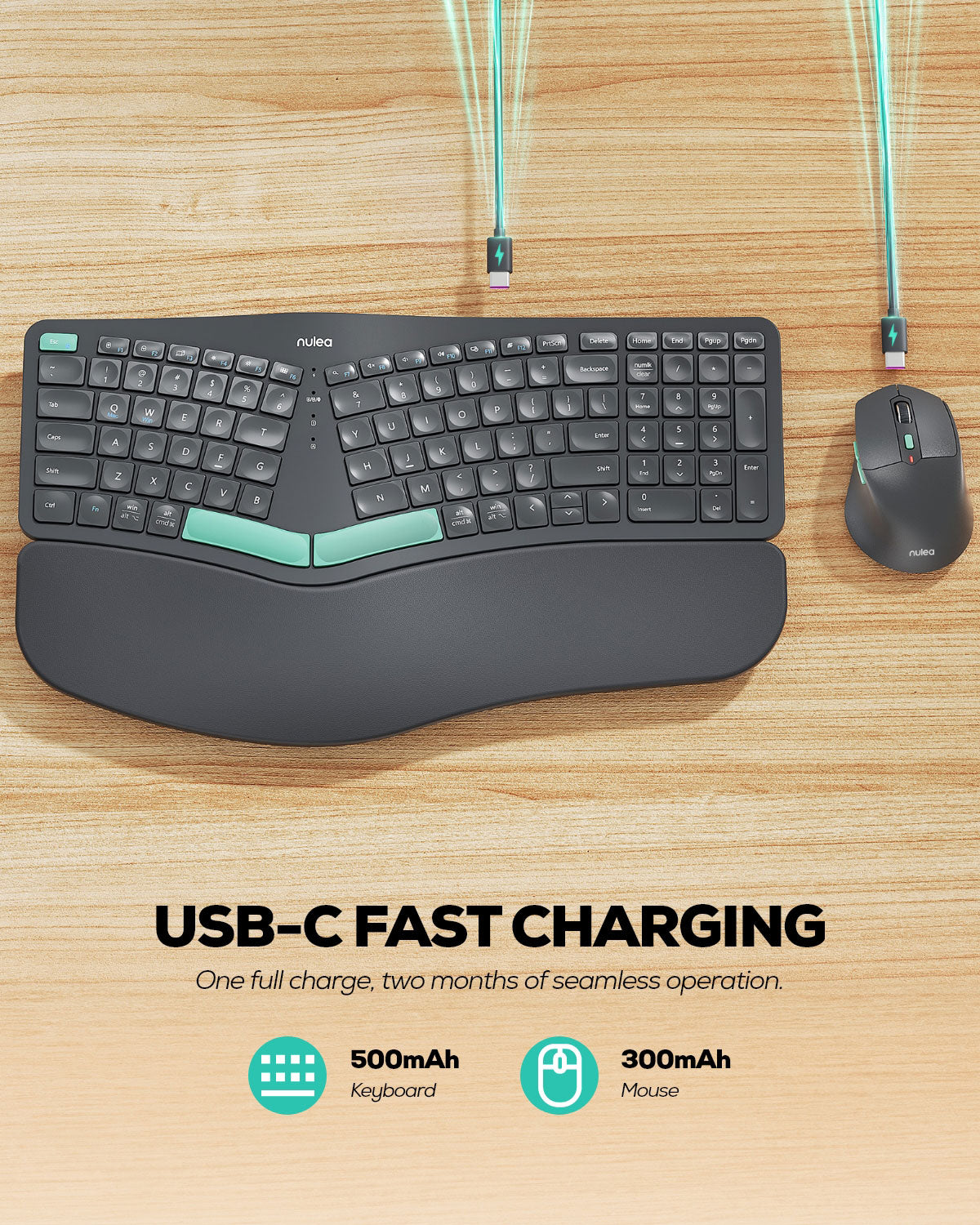 Nulea KM75 Advanced Wireless Ergonomic Keyboard and Mouse Combo – nulea ...