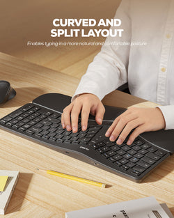 Collection of Nulea KM75 Advanced Ergonomic Wireless Keyboard and Mouse Combo in a gallery layout