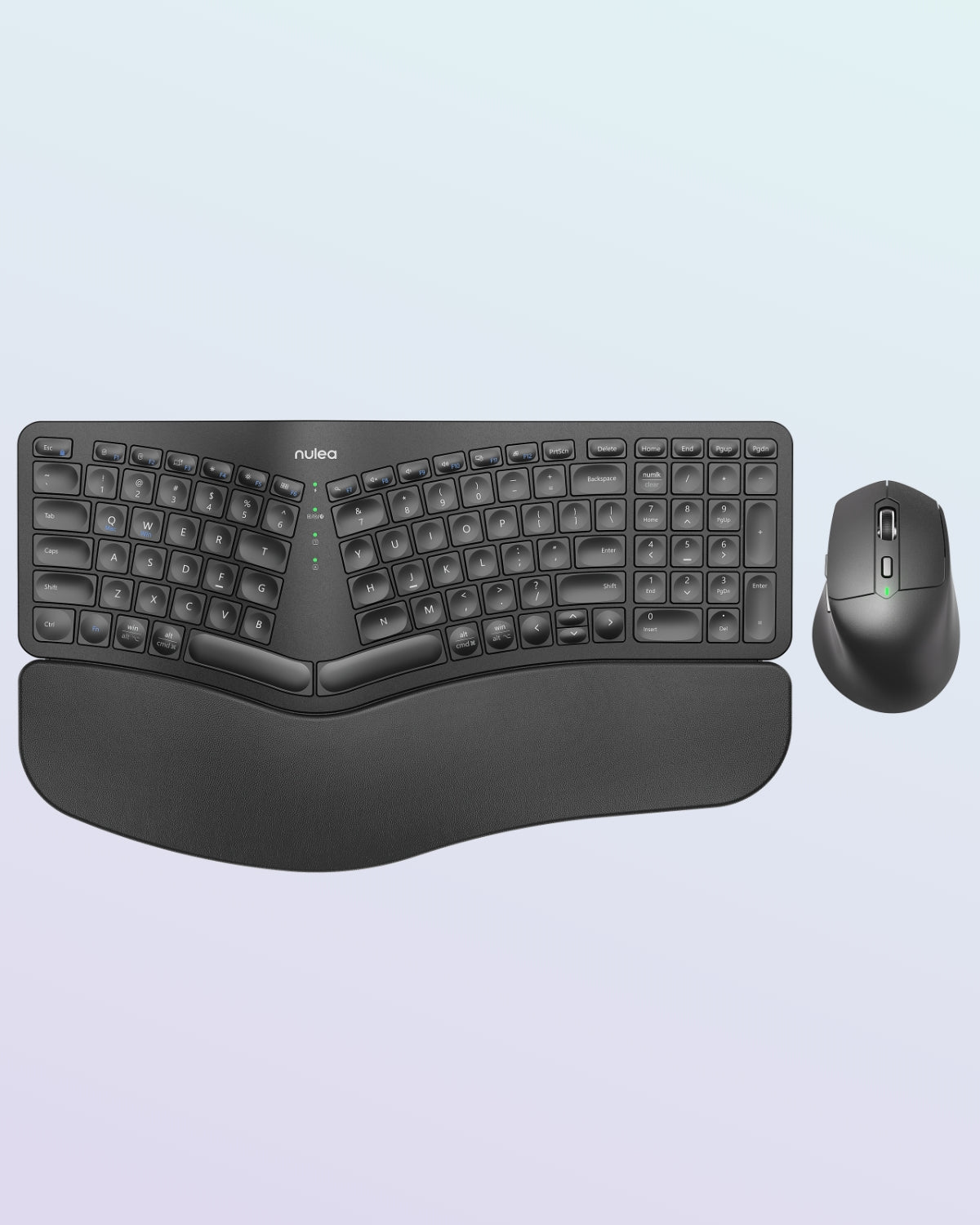 Collection of Nulea KM75 Advanced Wireless Ergonomic Keyboard and Mouse Combo in a gallery layout