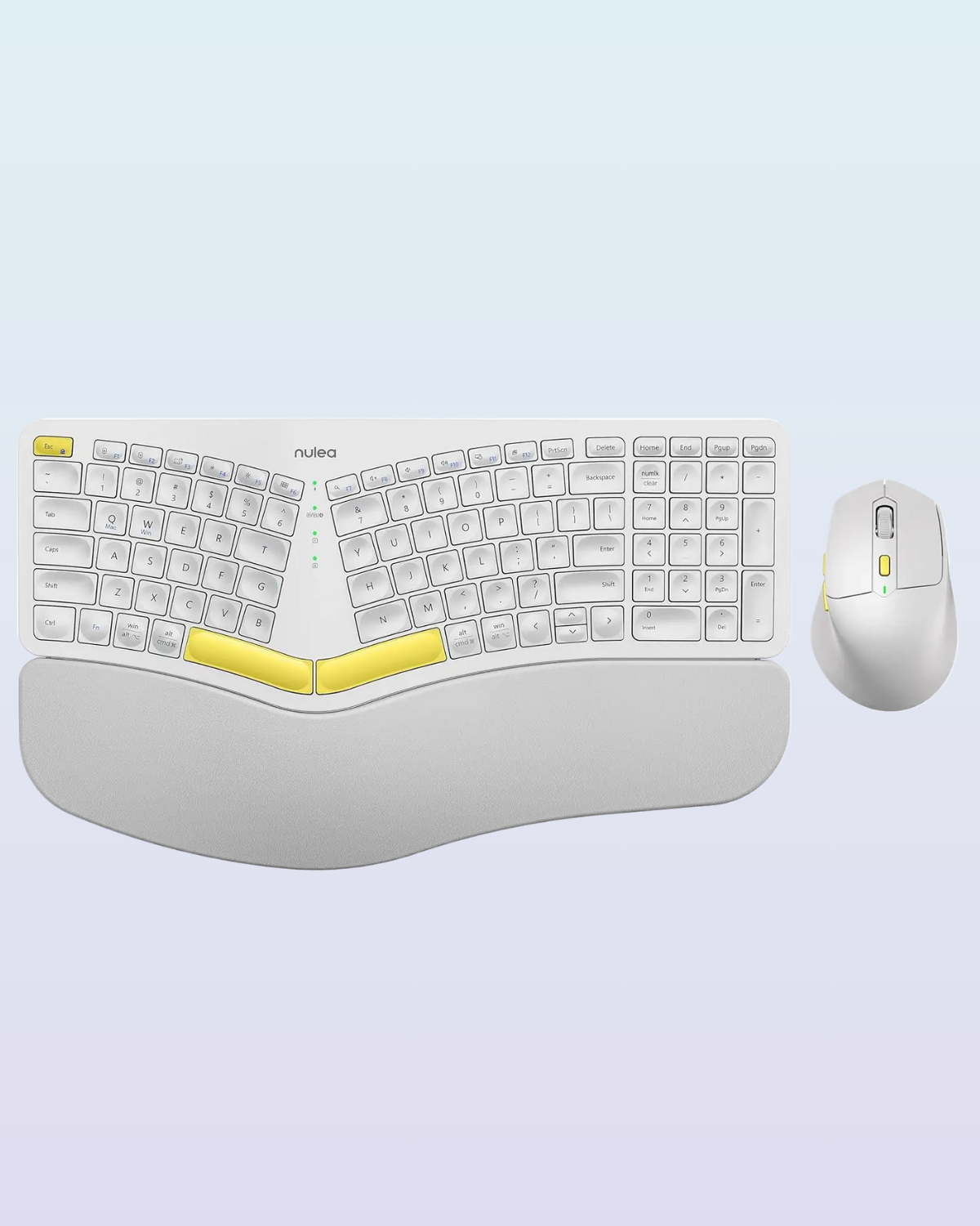 Collection of Nulea KM75 Advanced Wireless Ergonomic Keyboard and Mouse Combo in a gallery layout