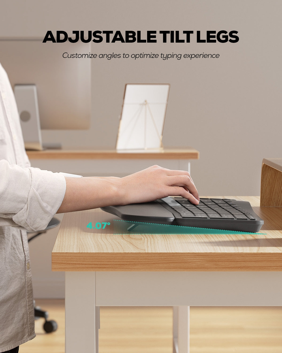 Collection of Nulea KM75 Advanced Wireless Ergonomic Keyboard and Mouse Combo in a gallery layout