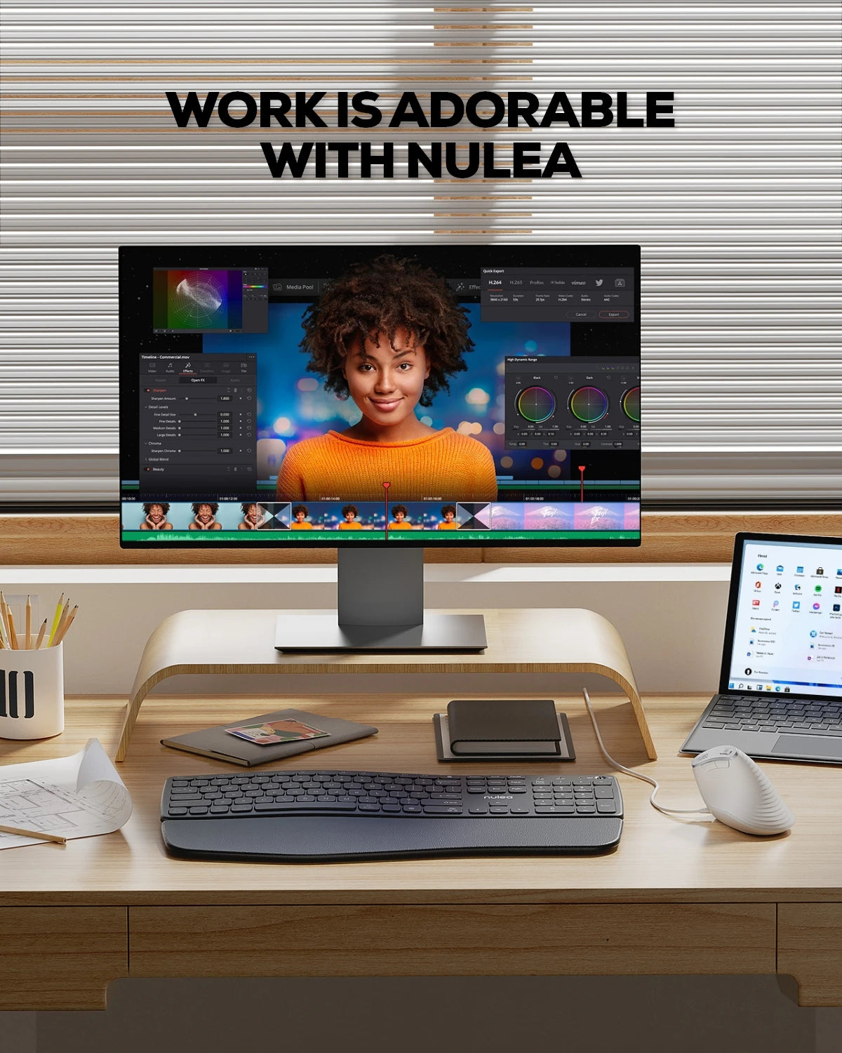 Collection of Nulea M504 Wired Vertical Mouse in a gallery layout