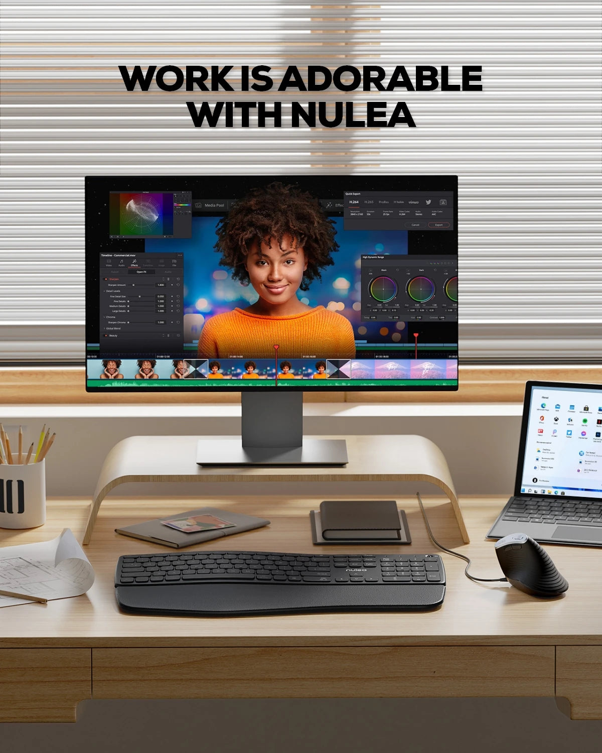 Collection of Nulea M504 Wired Vertical Mouse in a gallery layout