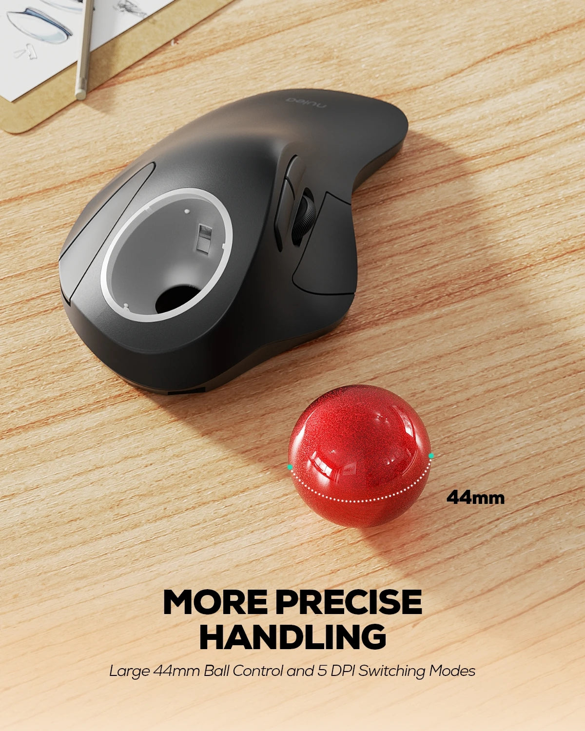 Collection of Nulea M505 Wireless Trackball Mouse-RGB Backlight in a gallery layout