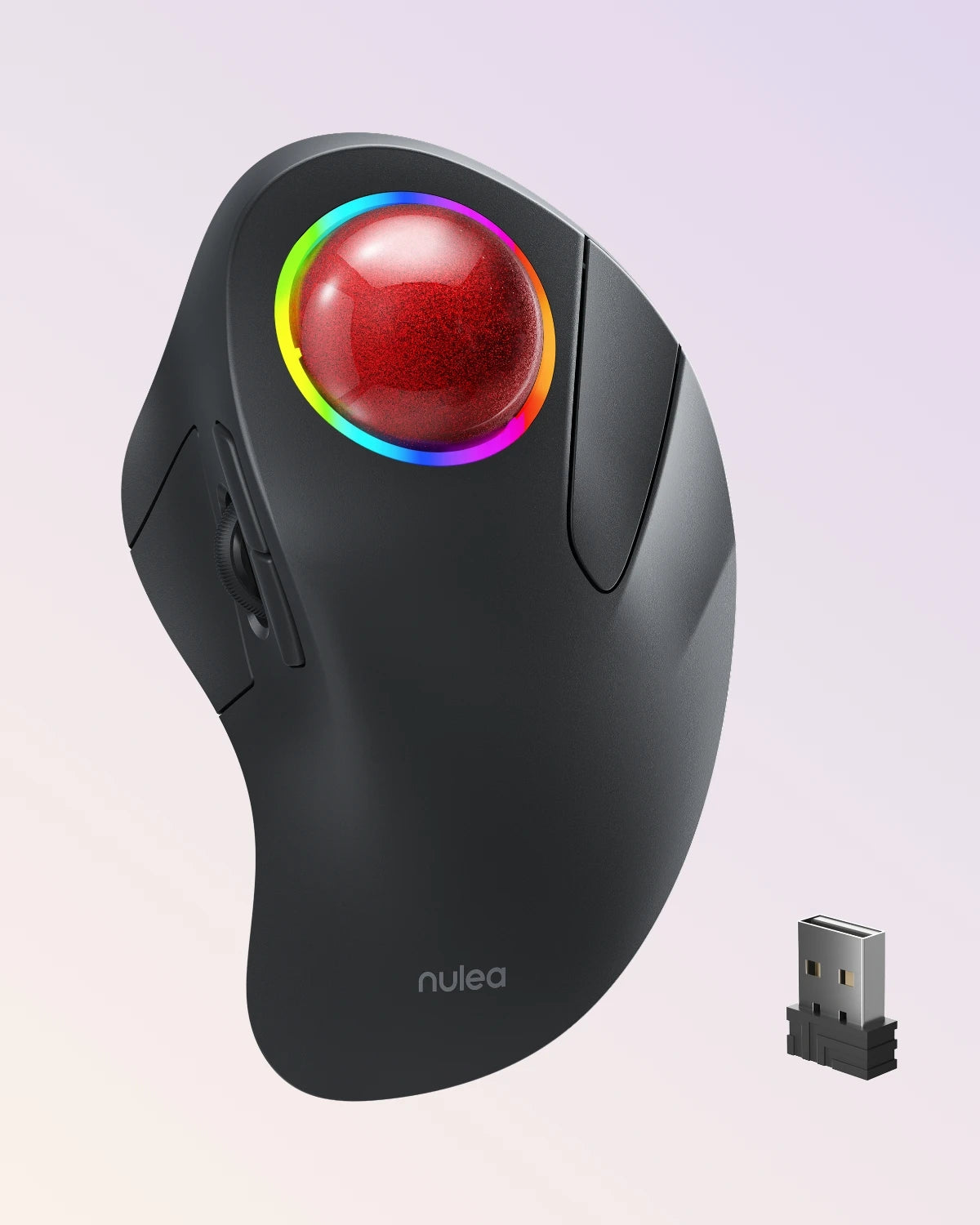 Collection of Nulea M505 Wireless Trackball Mouse-RGB Backlight in a gallery layout