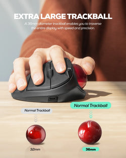 Collection of Nulea M507A Wireless Trackball Mouse in a gallery layout