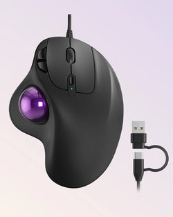 Collection of Nulea M509 Wired Trackball Mouse in a gallery layout