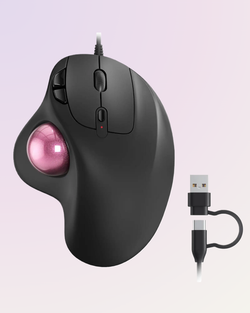 Collection of Nulea M509 Wired Trackball Mouse in a gallery layout