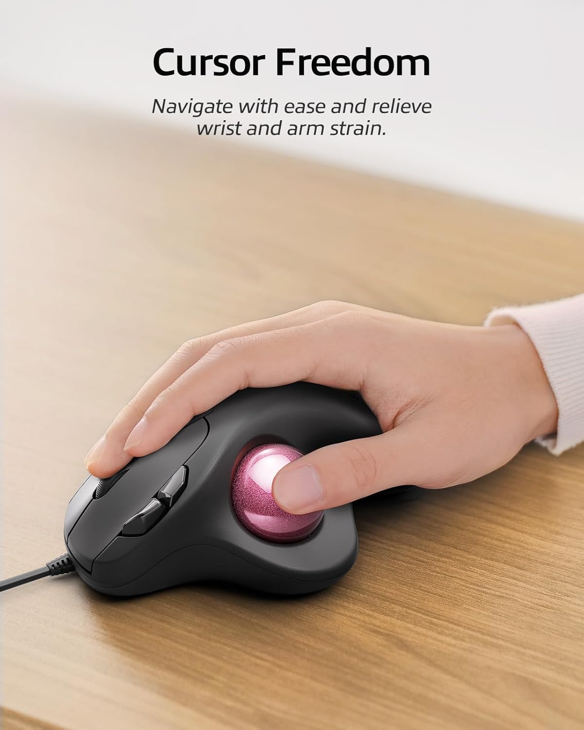 Collection of Nulea M509 Wired Trackball Mouse in a gallery layout