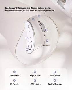 Collection of Nulea M510 Wireless Vertical Mouse in a gallery layout