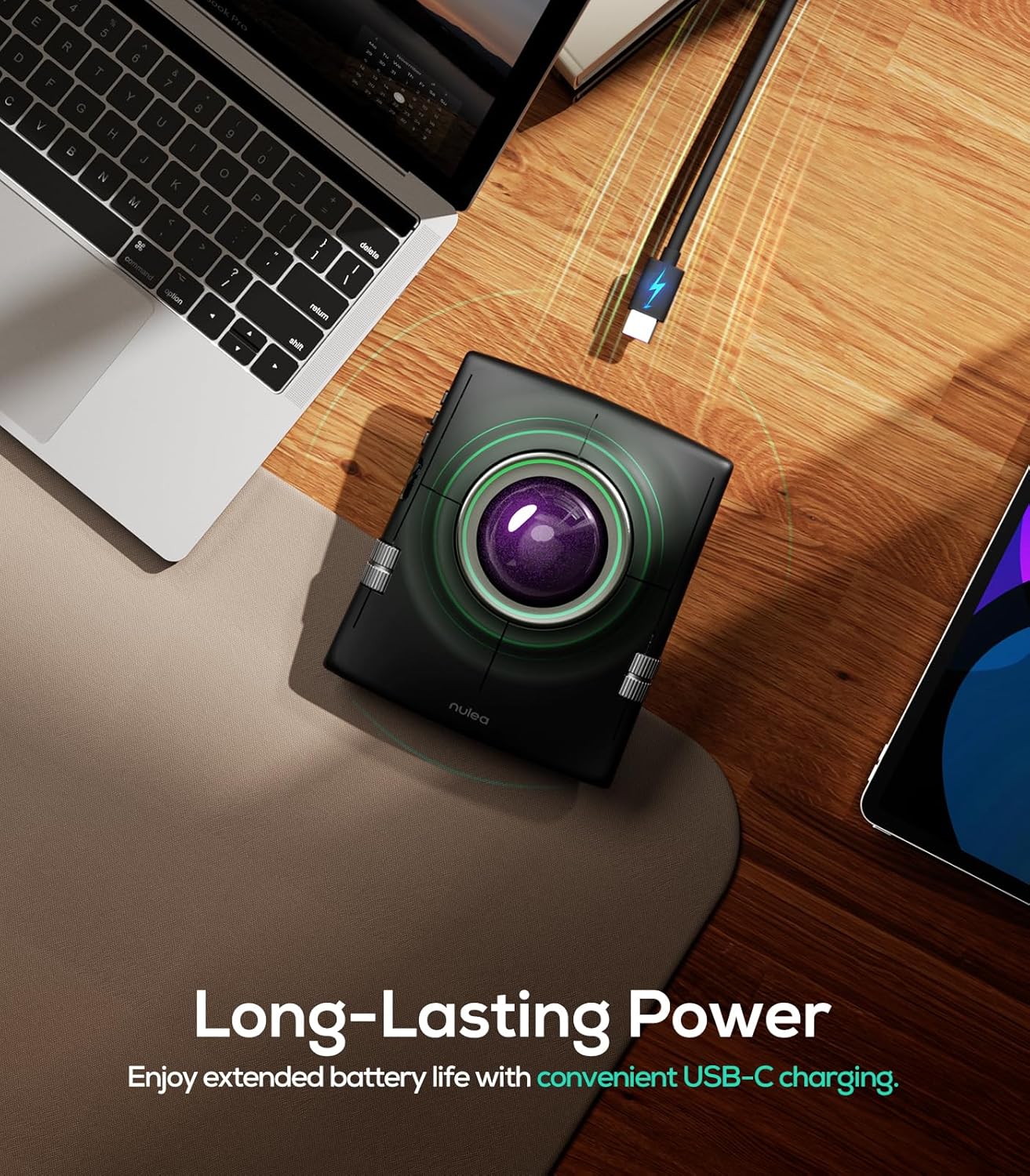 Collection of Nulea M512 Wireless Trackball Mouse in a gallery layout