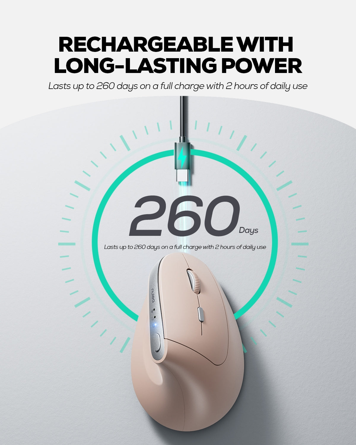 Collection of Nulea MD280 Wireless Vertical Mouse in a gallery layout