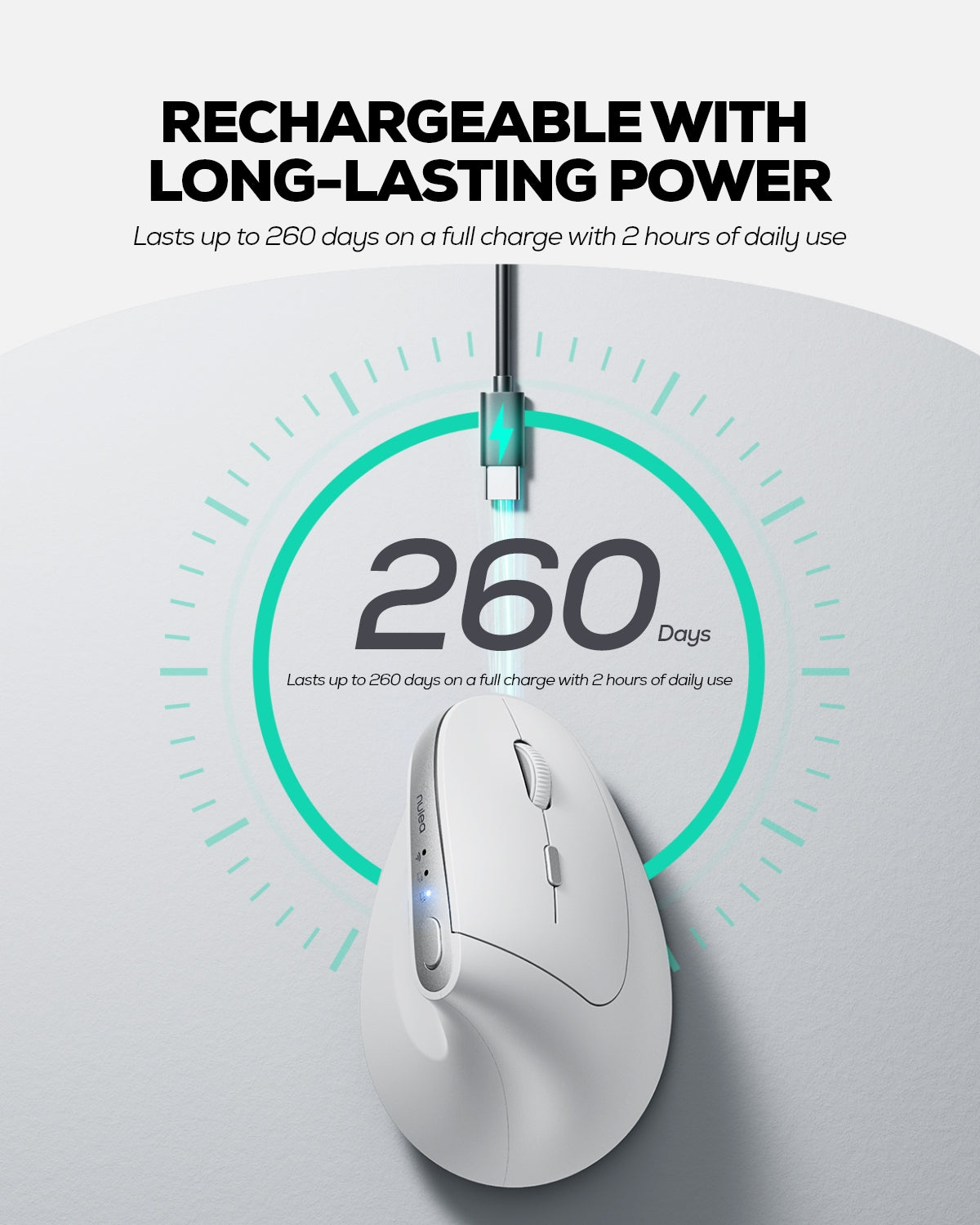 Collection of Nulea MD280 Wireless Vertical Mouse in a gallery layout