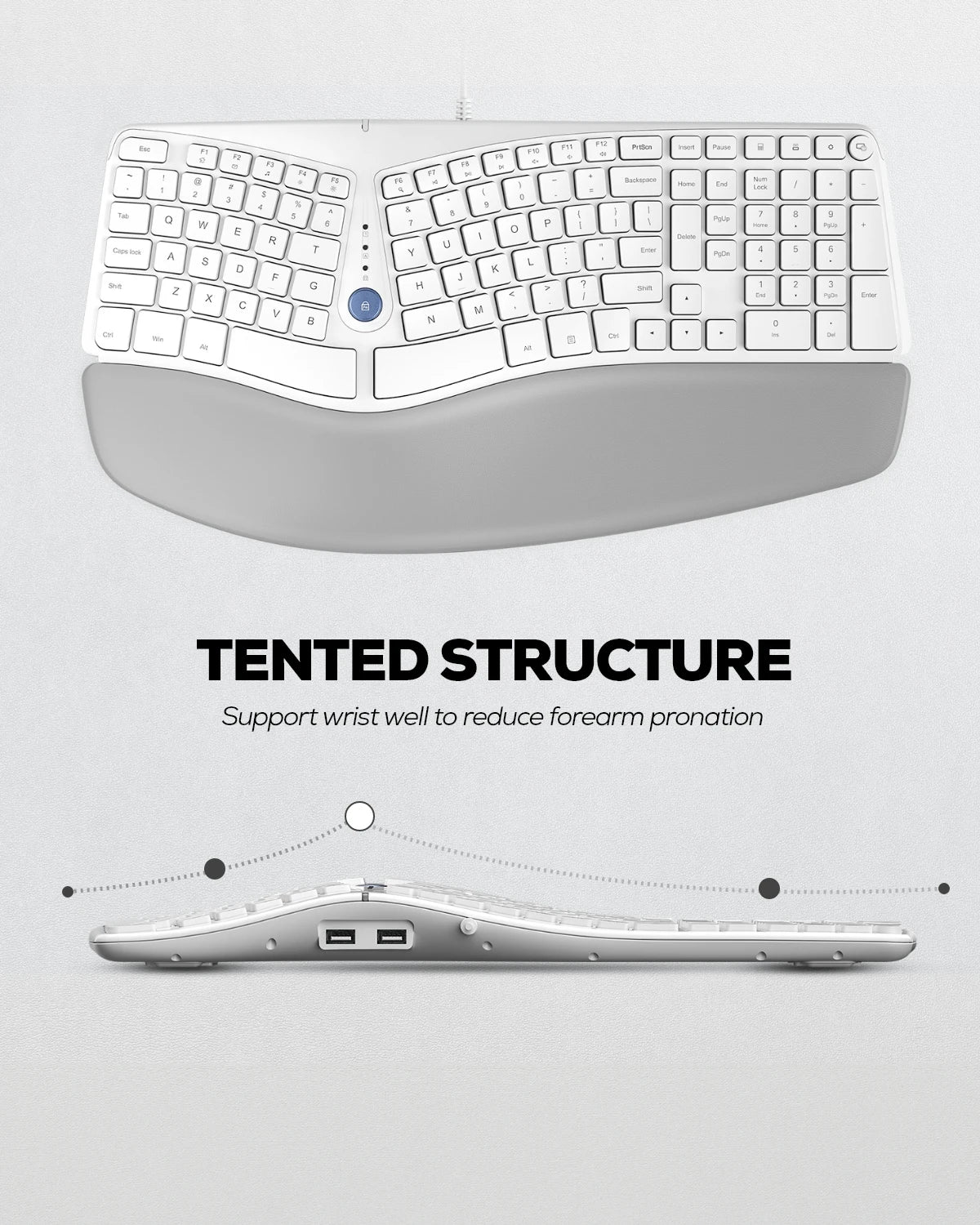 Collection of Nulea RT02 Ergonomic Keyboard in a gallery layout