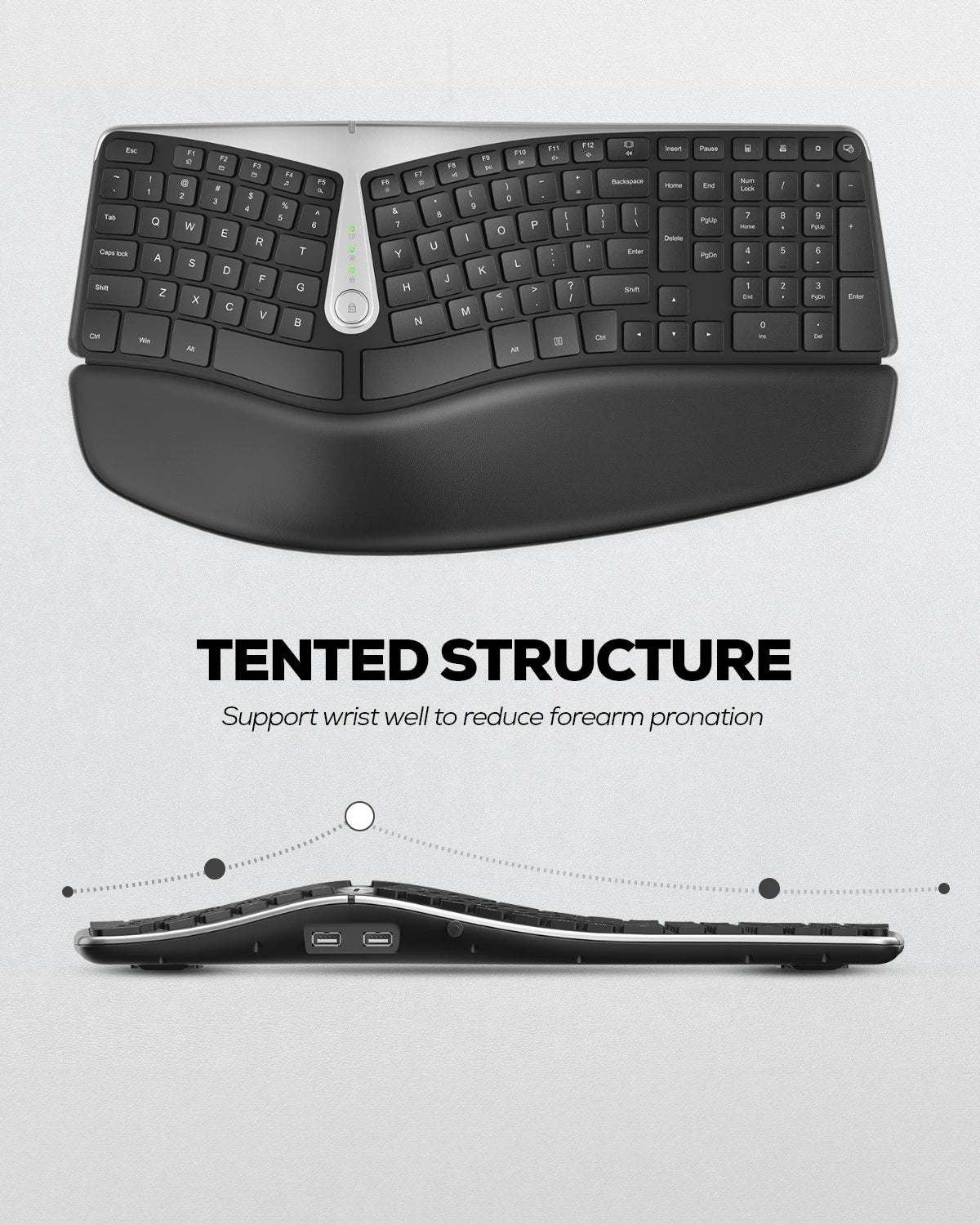 Collection of Nulea RT02 Wired Ergonomic Keyboard in a gallery layout