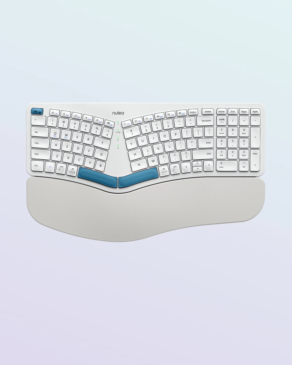 Collection of Nulea RT05B Wireless Ergonomic Keyboard in a gallery layout