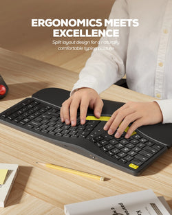 Collection of Nulea RT05 Wireless Ergonomic Keyboard in a gallery layout