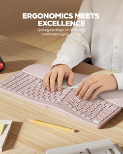 Collection of Nulea RT05 Wireless Ergonomic Keyboard in a gallery layout