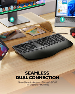 Collection of Nulea RT05 Wireless Ergonomic Keyboard in a gallery layout