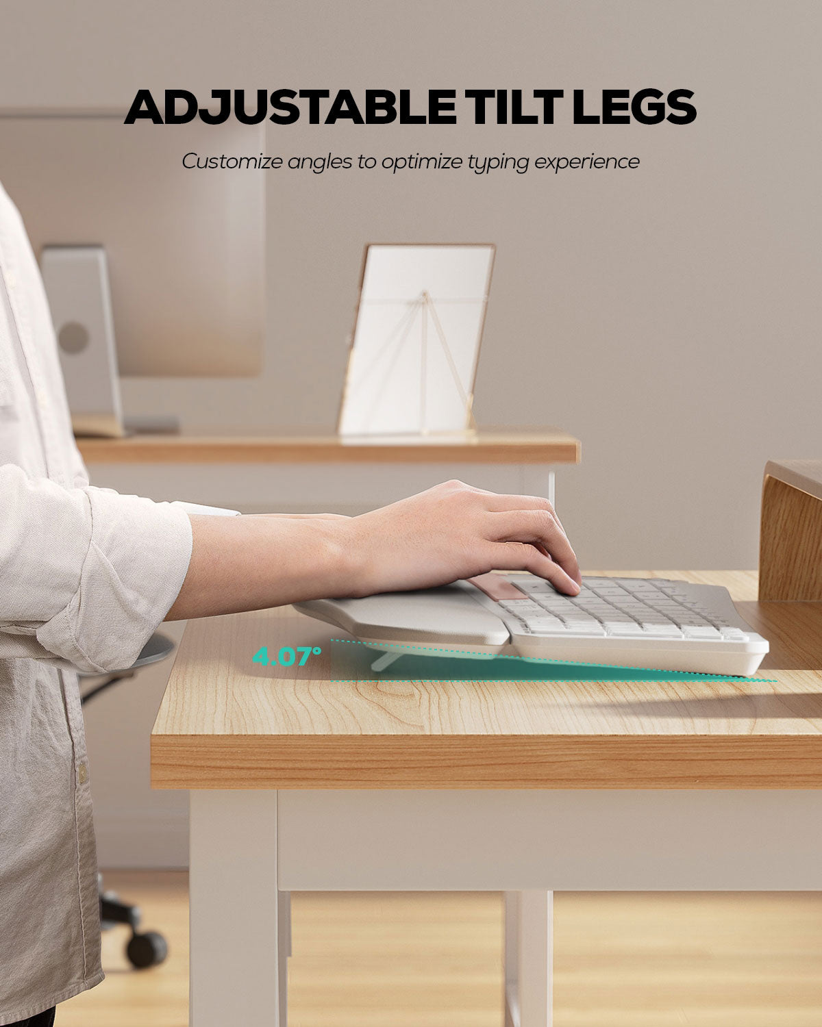 Collection of Nulea KM75 Advanced Wireless Ergonomic Keyboard and Mouse Combo in a gallery layout