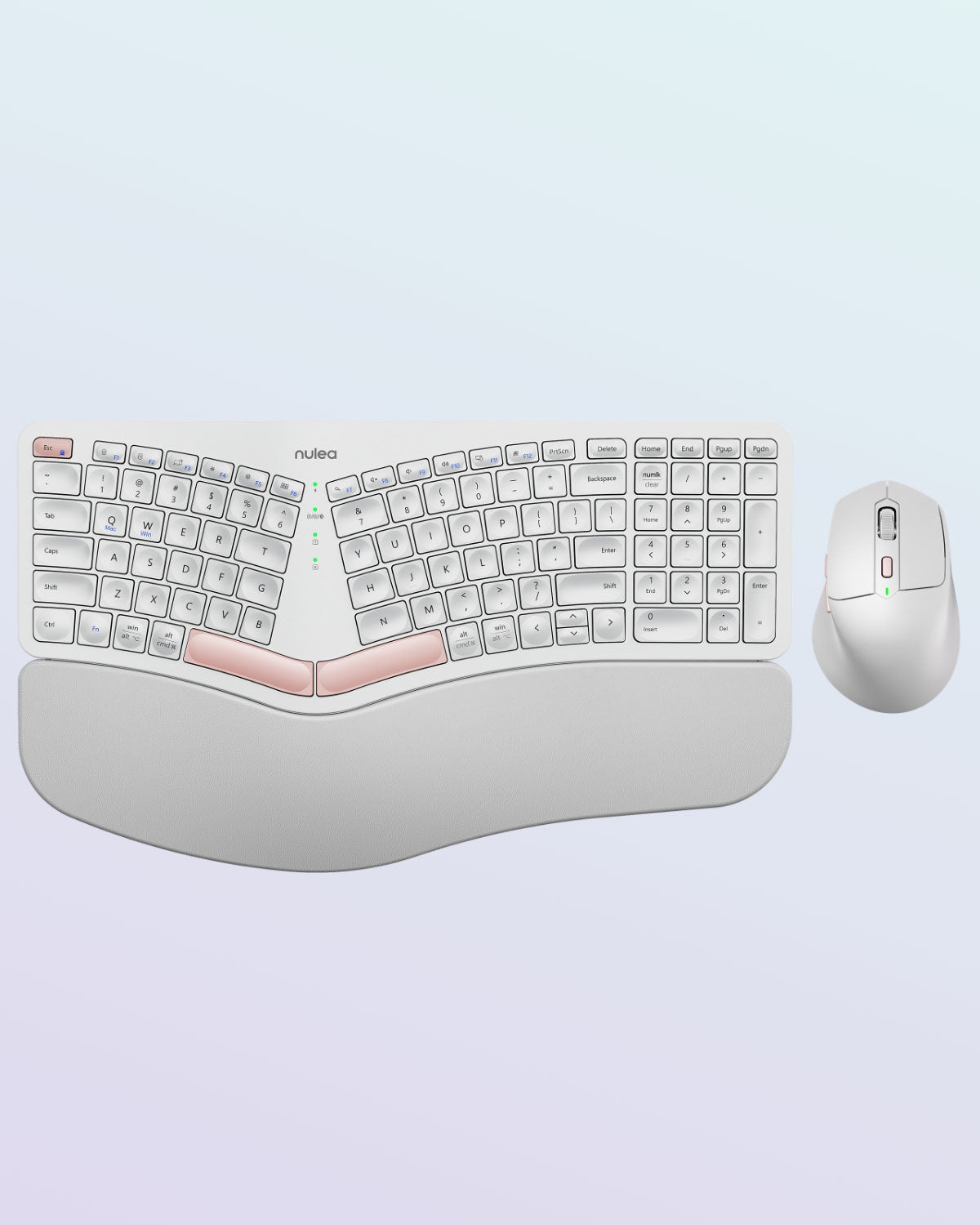 Collection of Nulea KM75 Advanced Wireless Ergonomic Keyboard and Mouse Combo in a gallery layout