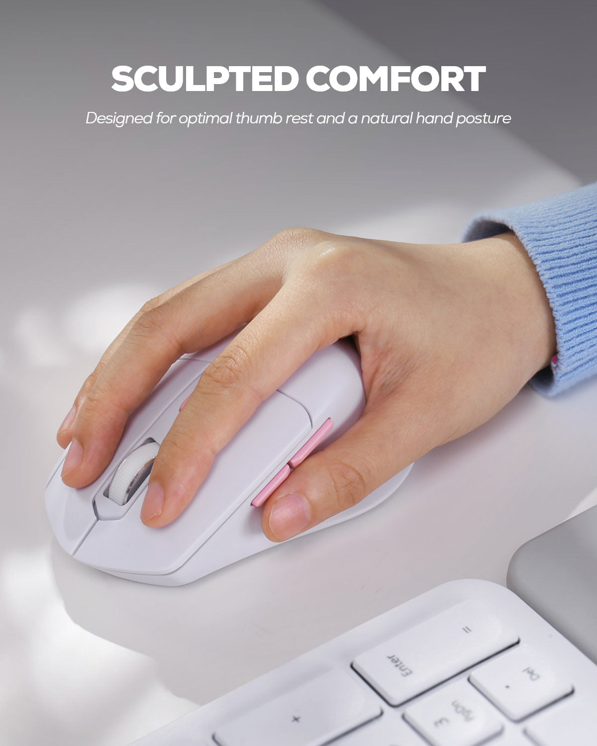 Collection of Nulea KM75 Advanced Wireless Ergonomic Keyboard and Mouse Combo in a gallery layout