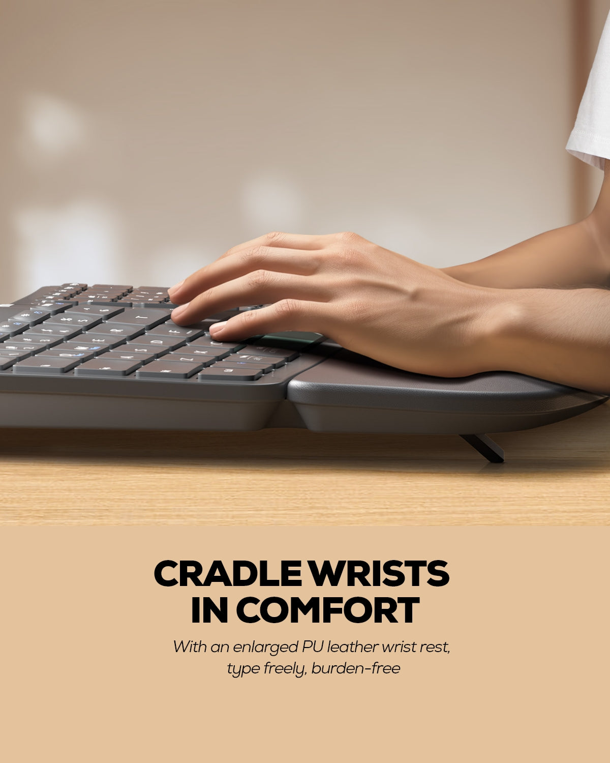 Collection of Nulea RT05B Wireless Ergonomic Keyboard in a gallery layout