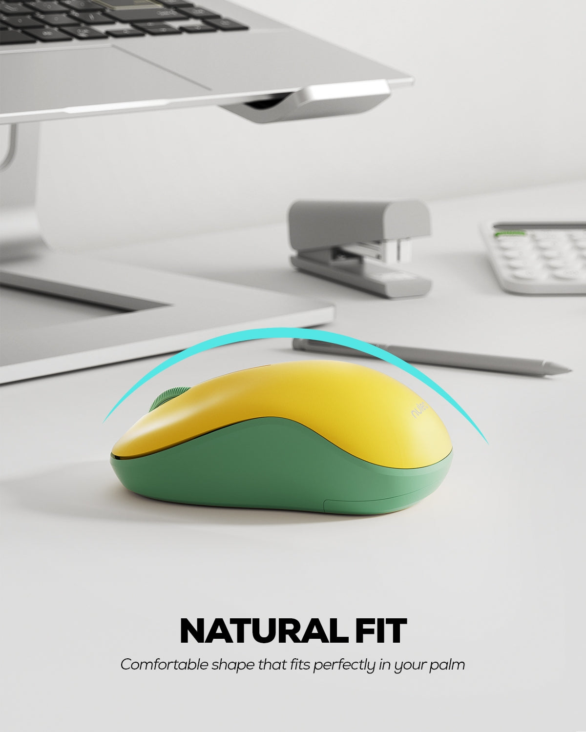 Collection of Nulea 2.4G Bluetooth Mouse Dual Mode-Chartreuse in a gallery layout