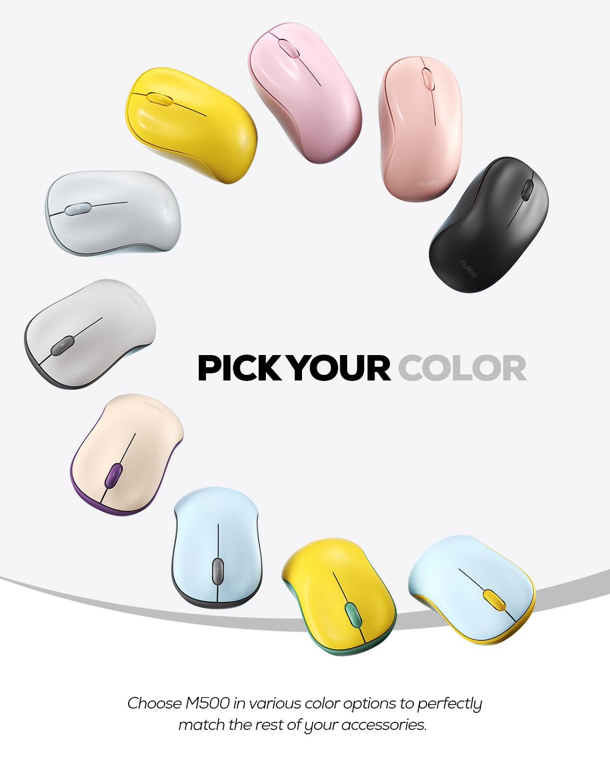 Collection of Nulea 2.4G Bluetooth Mouse Dual Mode-Lavender in a gallery layout