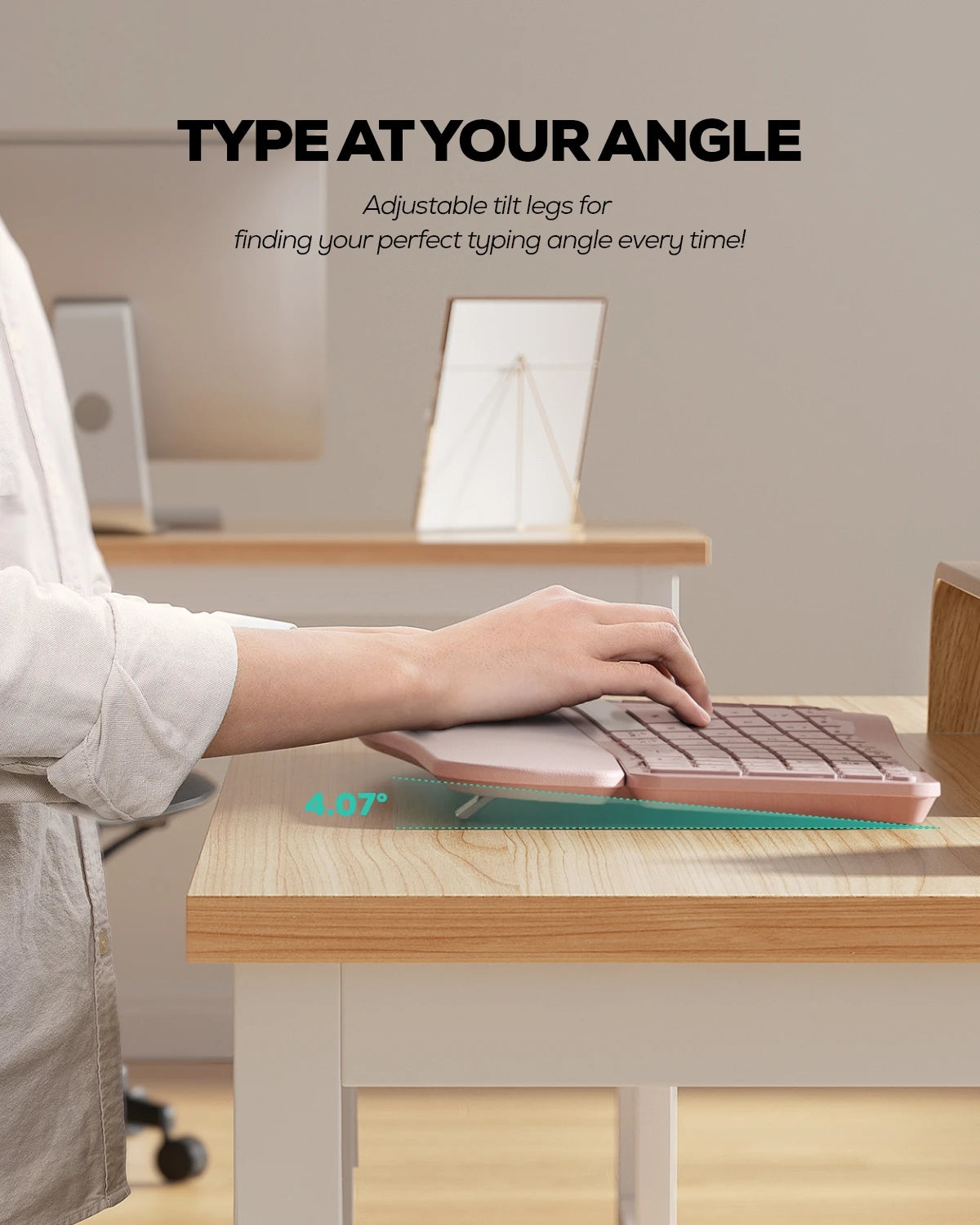 Collection of Nulea RT05B Wireless Ergonomic Keyboard in a gallery layout