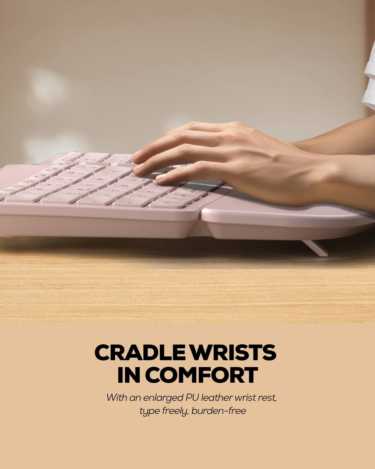 Collection of Nulea RT05B Wireless Ergonomic Keyboard in a gallery layout