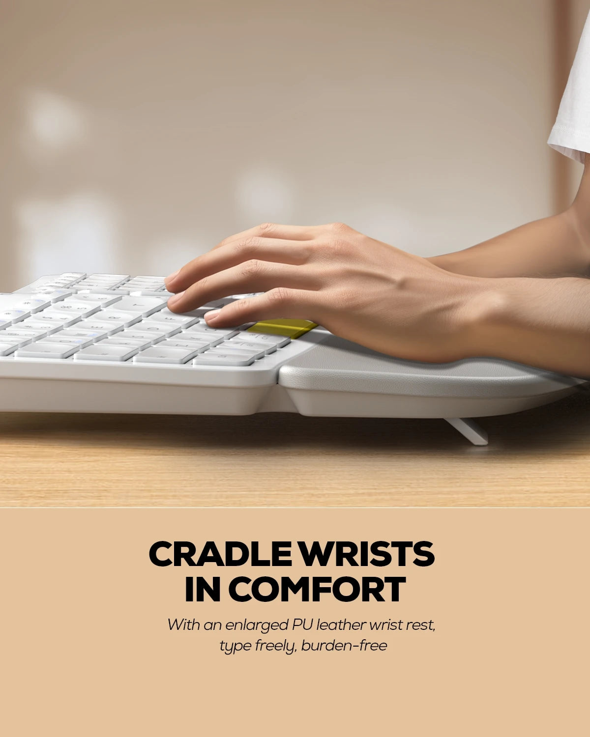 Collection of Nulea RT05B Wireless Ergonomic Keyboard in a gallery layout