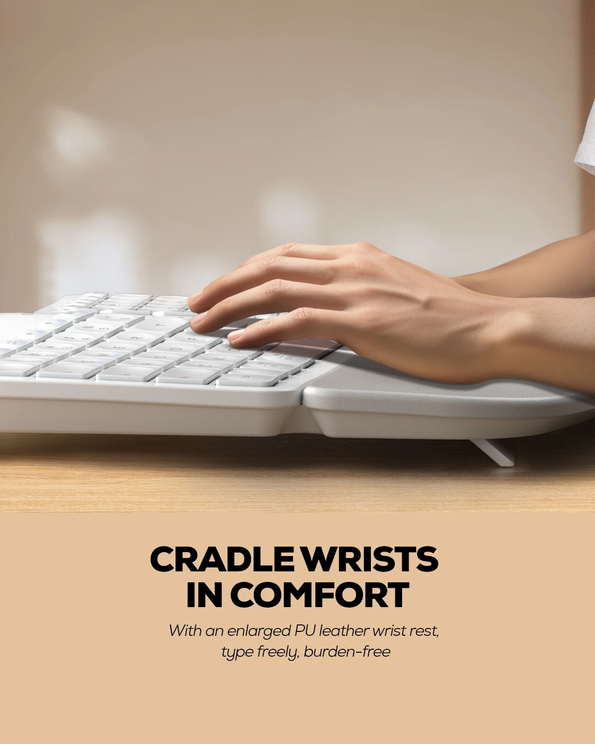 Collection of Nulea RT05B Wireless Ergonomic Keyboard in a gallery layout