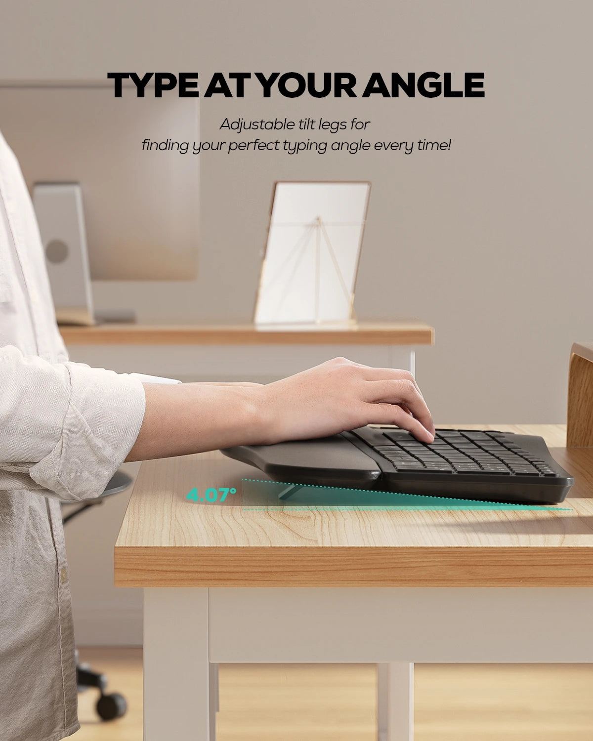 Collection of Nulea RT05B Wireless Ergonomic Keyboard in a gallery layout