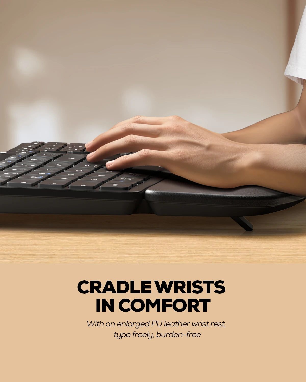 Collection of Nulea RT05B Wireless Ergonomic Keyboard in a gallery layout