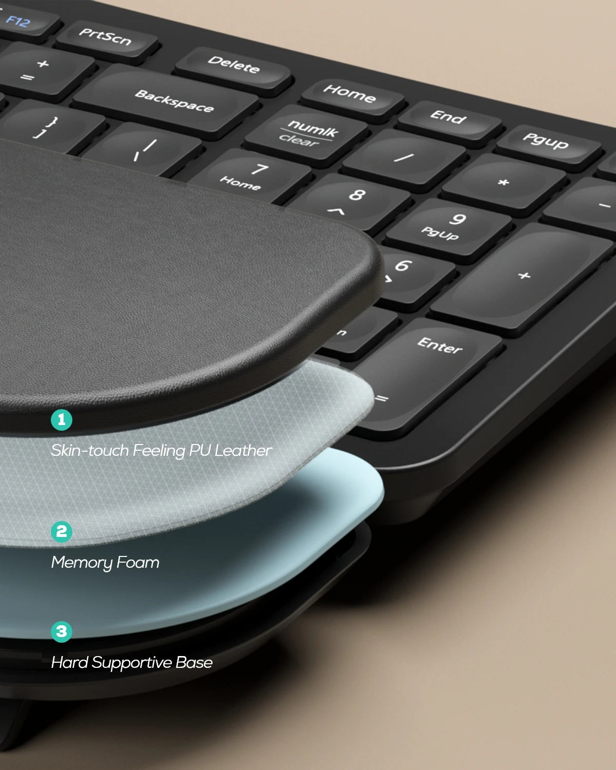 Collection of Nulea RT05B Wireless Ergonomic Keyboard in a gallery layout