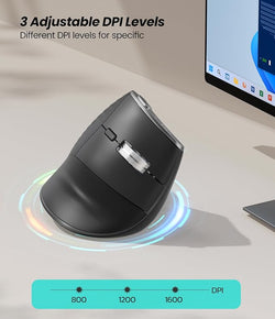 Collection of Nulea M510 Wireless Vertical Mouse in a gallery layout