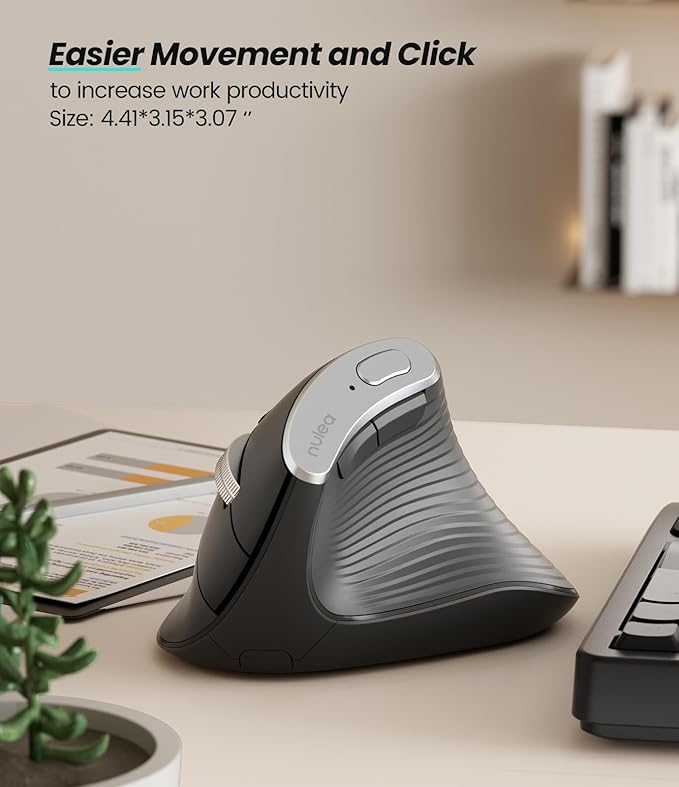 Collection of Nulea M510 Wireless Vertical Mouse in a gallery layout